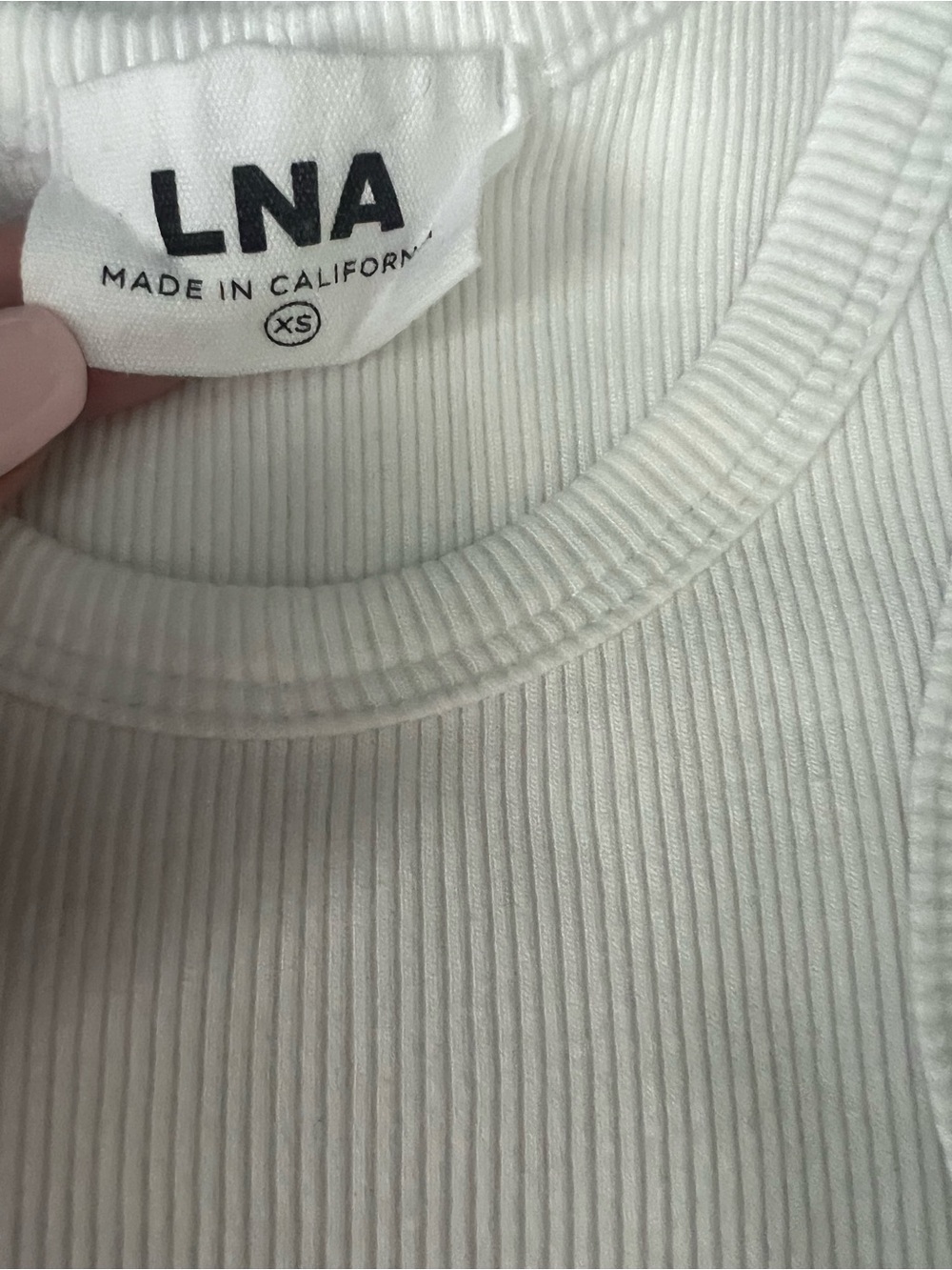 LNA White Ribbed Racerback Mini Dress - Picture 2 of 2